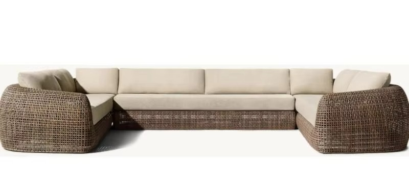 Outdoor Furniture For Sale - Hot Sale U-vormig modulair tuinmeubilair Aluminium