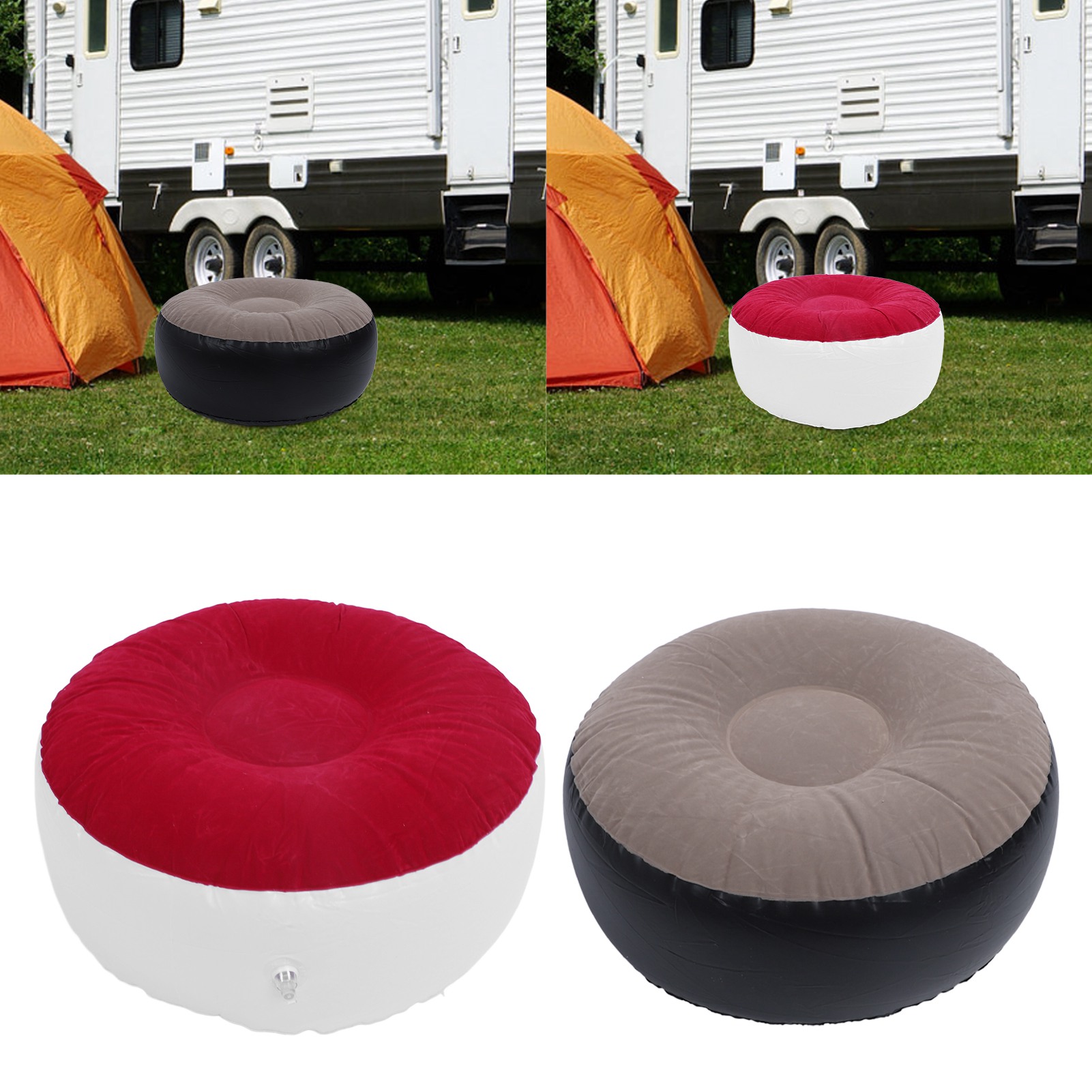 Outdoor Furniture Designer - Opblaasbare flocking-kruk Multifunctioneel, lichtgewicht, draagbaar, ergonomisch
