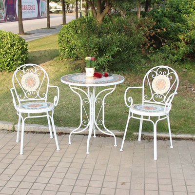 Outdoor Furniture Material - Balkon Metalen tafels en stoelen Mozaïek