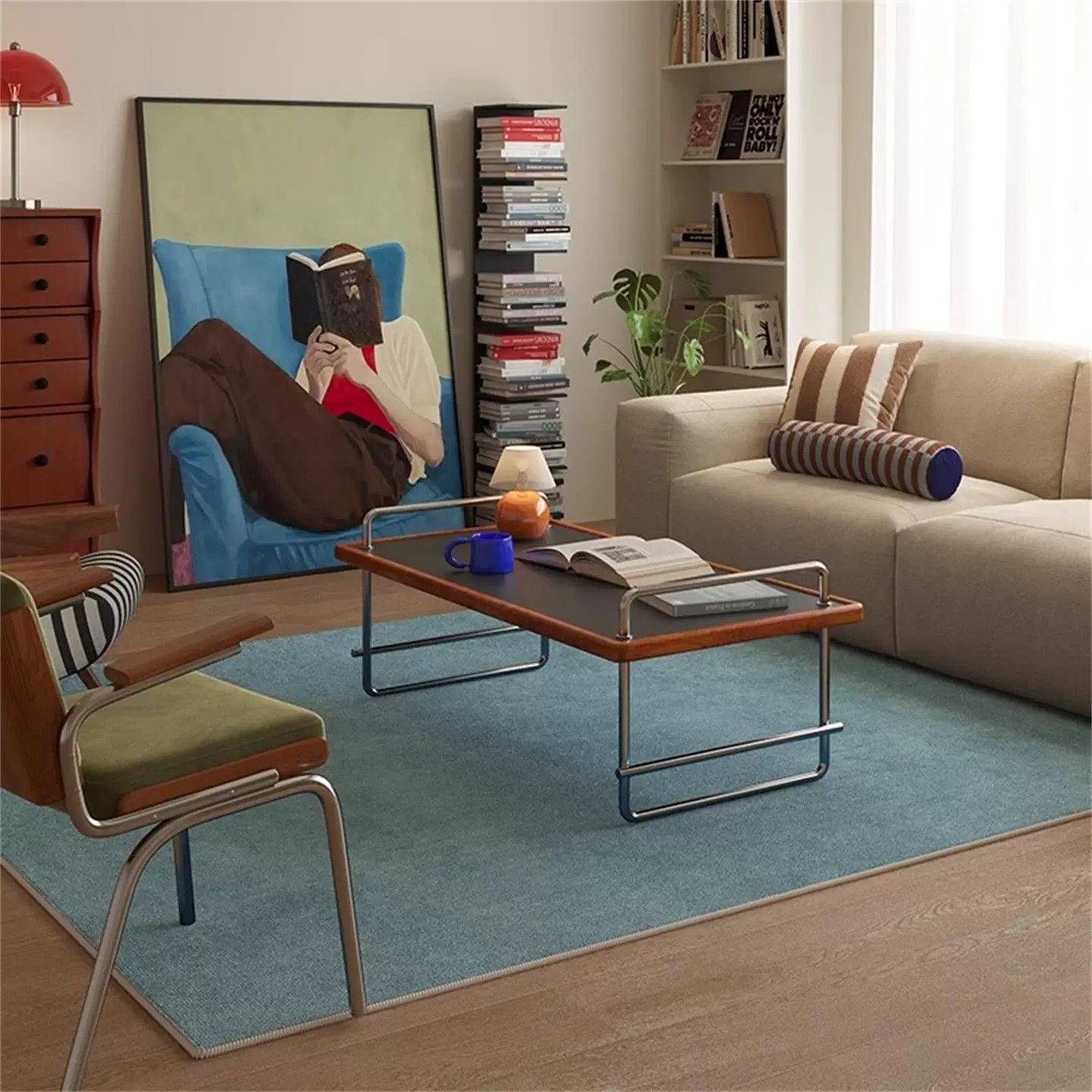 Outdoor Furniture For Cafe - Modern, eenvoudig, effenkleurig salontafelkleed, antislip, wasbaar,