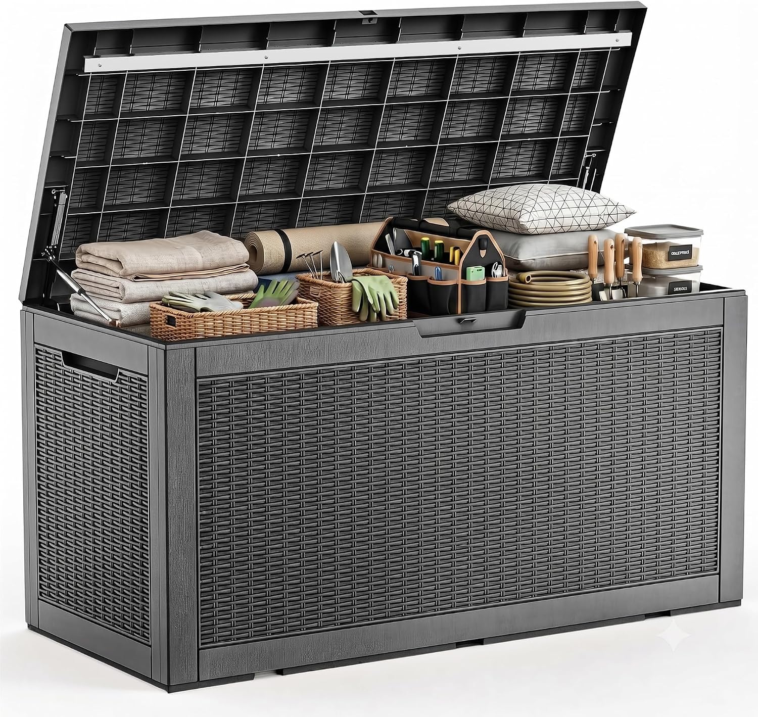 Outdoor Furniture With Storage - Grote waterdichte hars opbergbox voor buiten,