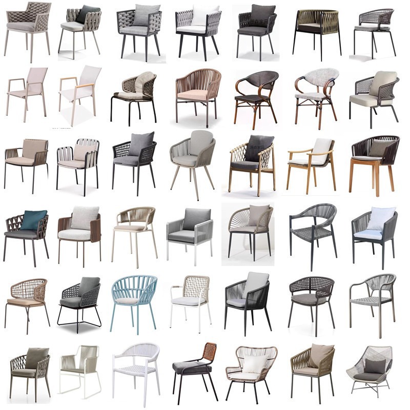 Outdoor Furniture For Cafe - Weerbestendige PE-rotan enkele eetkamerstoel voor buiten,