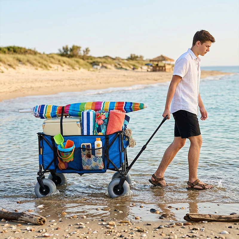 Opvouwbare metalen strandwagen - Outdoor Furniture Metal recensie en prijs