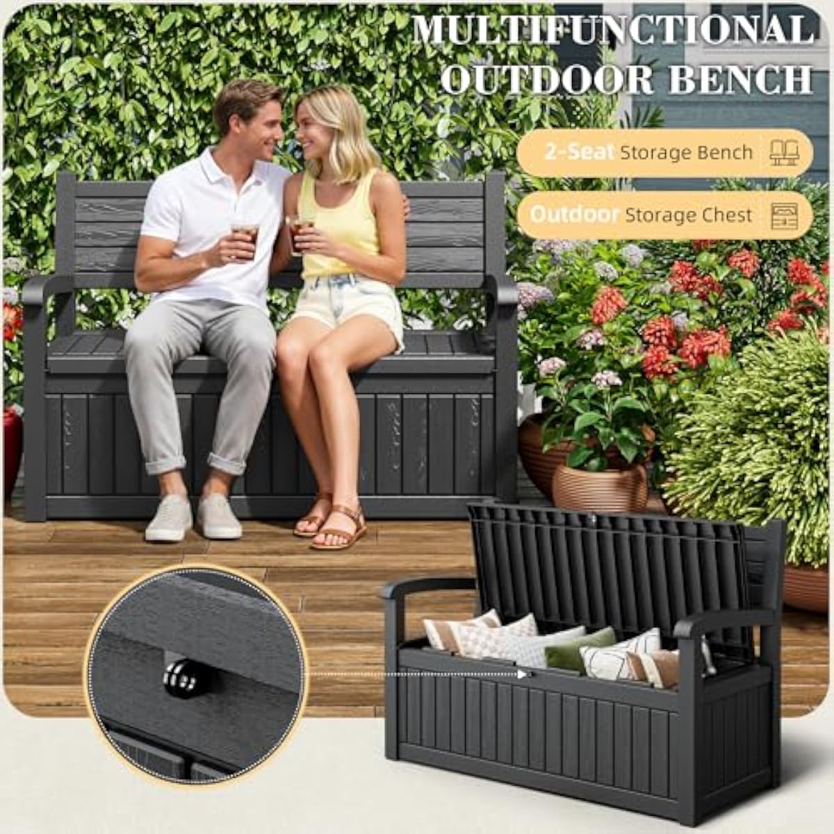 80 Gallon Buitenberging Bank D - Outdoor Furniture With Storage recensie en prijs