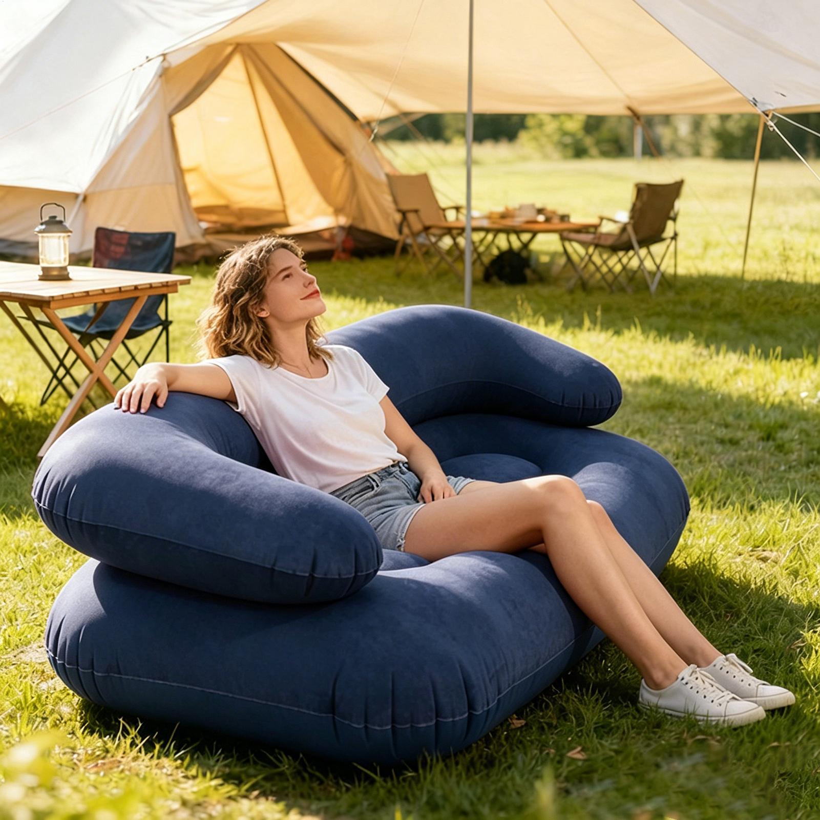 Dubbele opblaasbare luchtbank, - Outdoor Furniture Material recensie en prijs