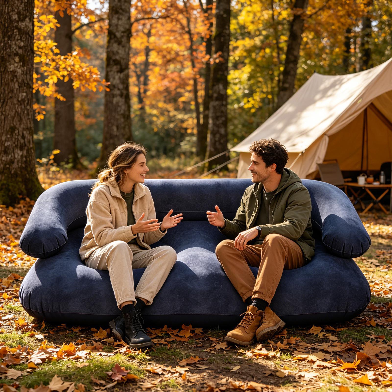 Dubbele opblaasbare luchtbank, - Outdoor Furniture Material recensie en prijs