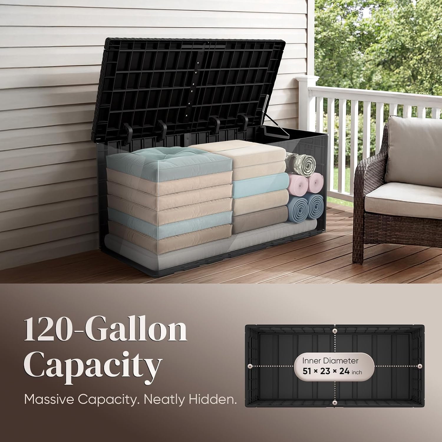 120 gallon grote opbergbox voo - Outdoor Furniture With Storage recensie en prijs