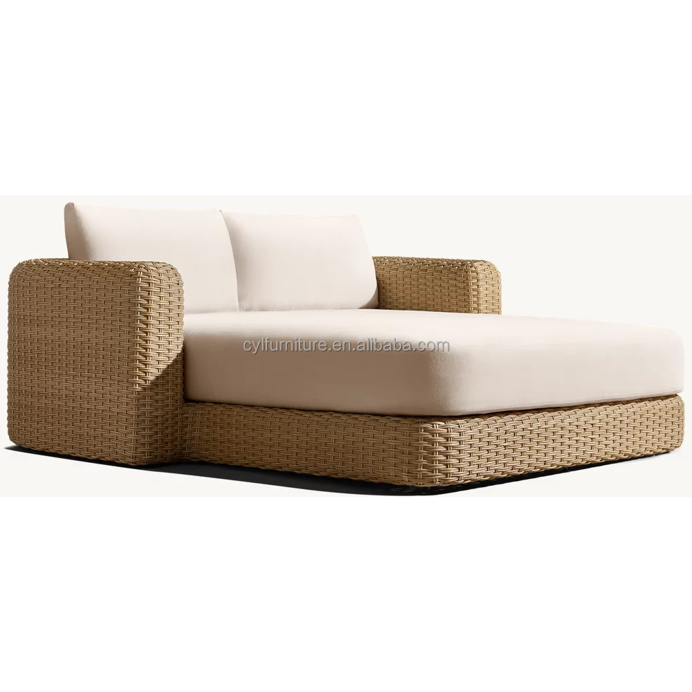 Modern PE Rattan Daybed met po - Outdoor Furniture Quick Dry recensie en prijs