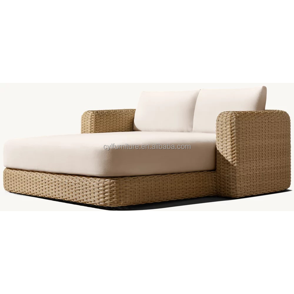 Modern PE Rattan Daybed met po - Outdoor Furniture Quick Dry recensie en prijs