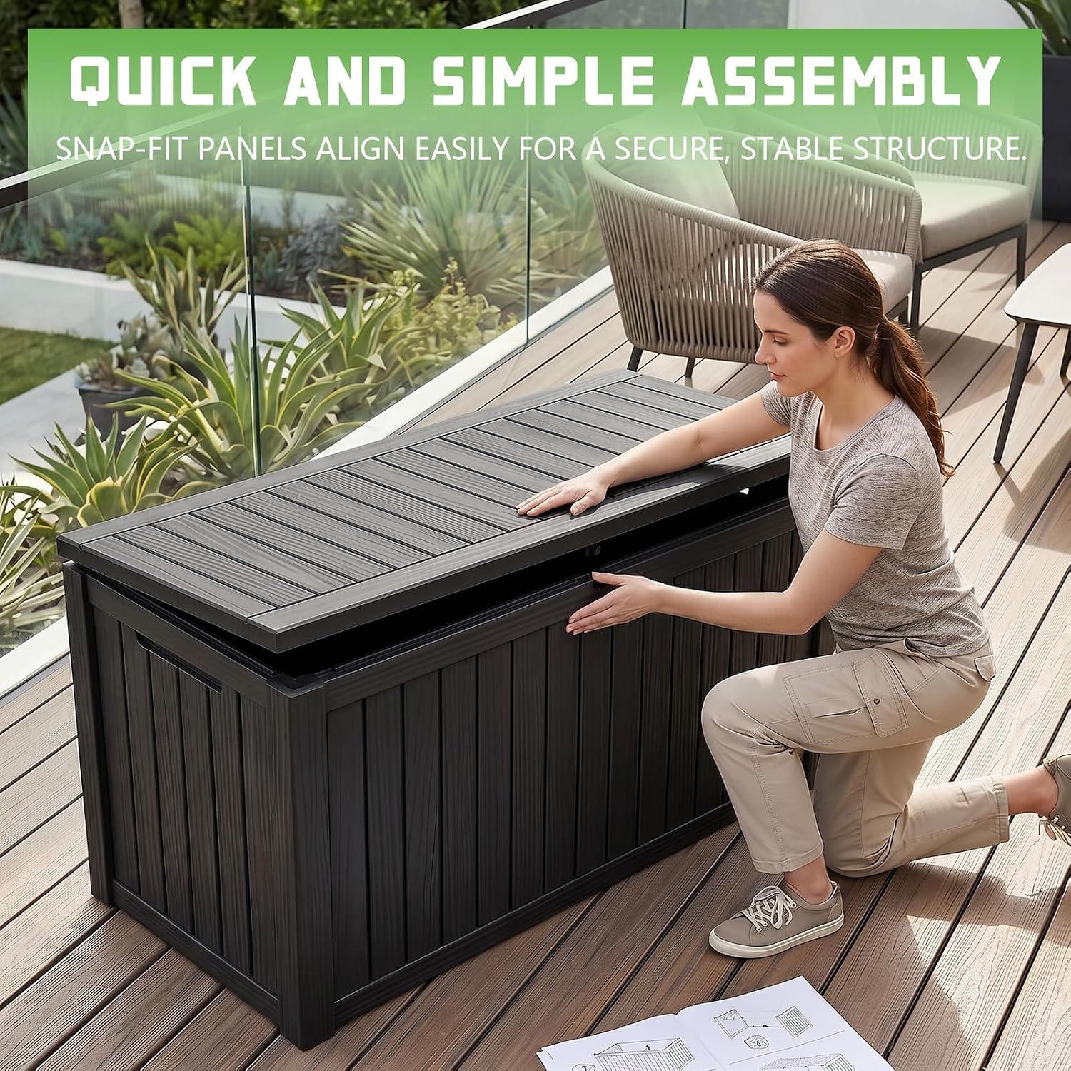 200 Gallon afsluitbare hars op - Outdoor Furniture With Storage recensie en prijs