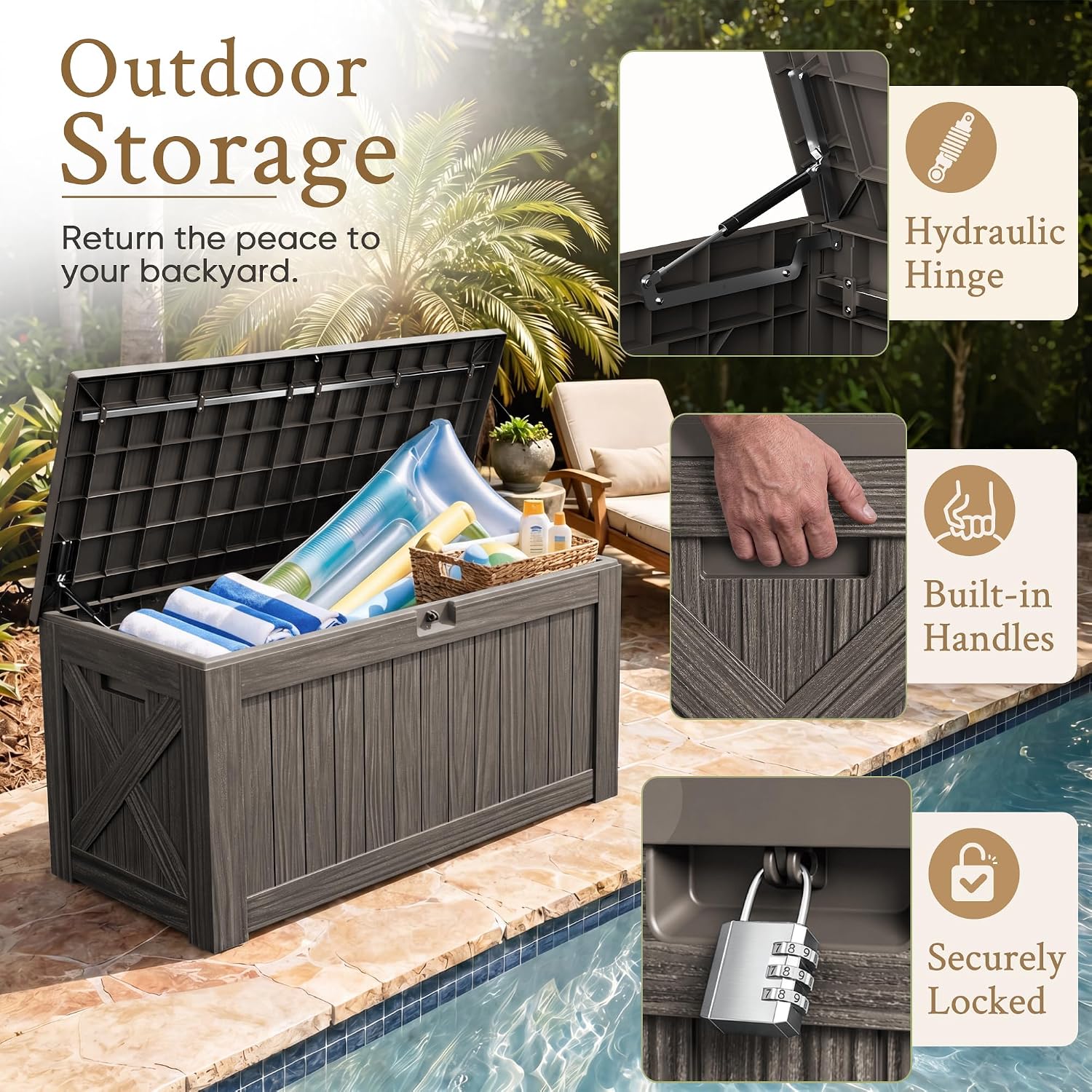 120 Gallon Grote Deckbox Buite - Outdoor Furniture With Storage recensie en prijs