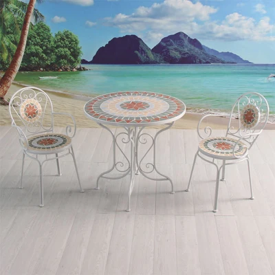 Balkon Metalen tafels en stoel - Outdoor Furniture Material recensie en prijs