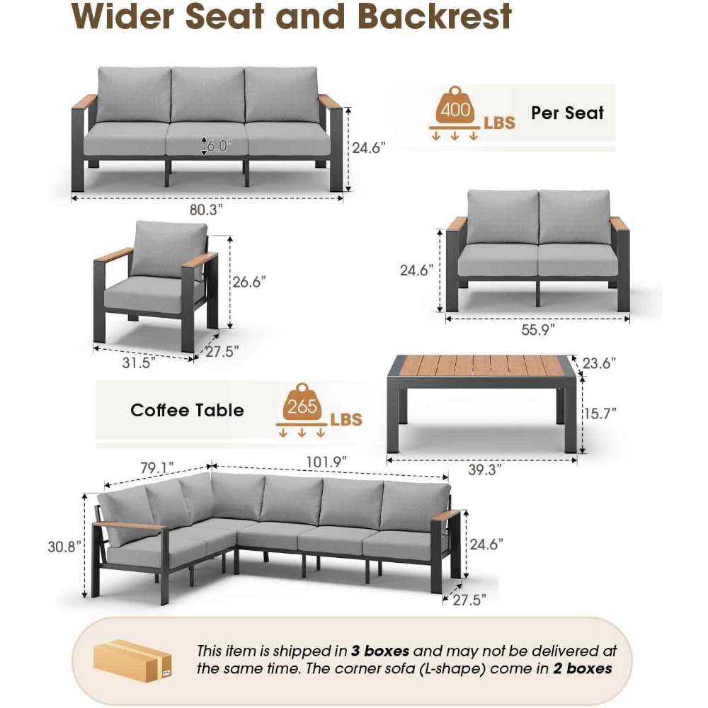USA Stock Aluminium Tuinmeubel - Outdoor Furniture For Sale recensie en prijs