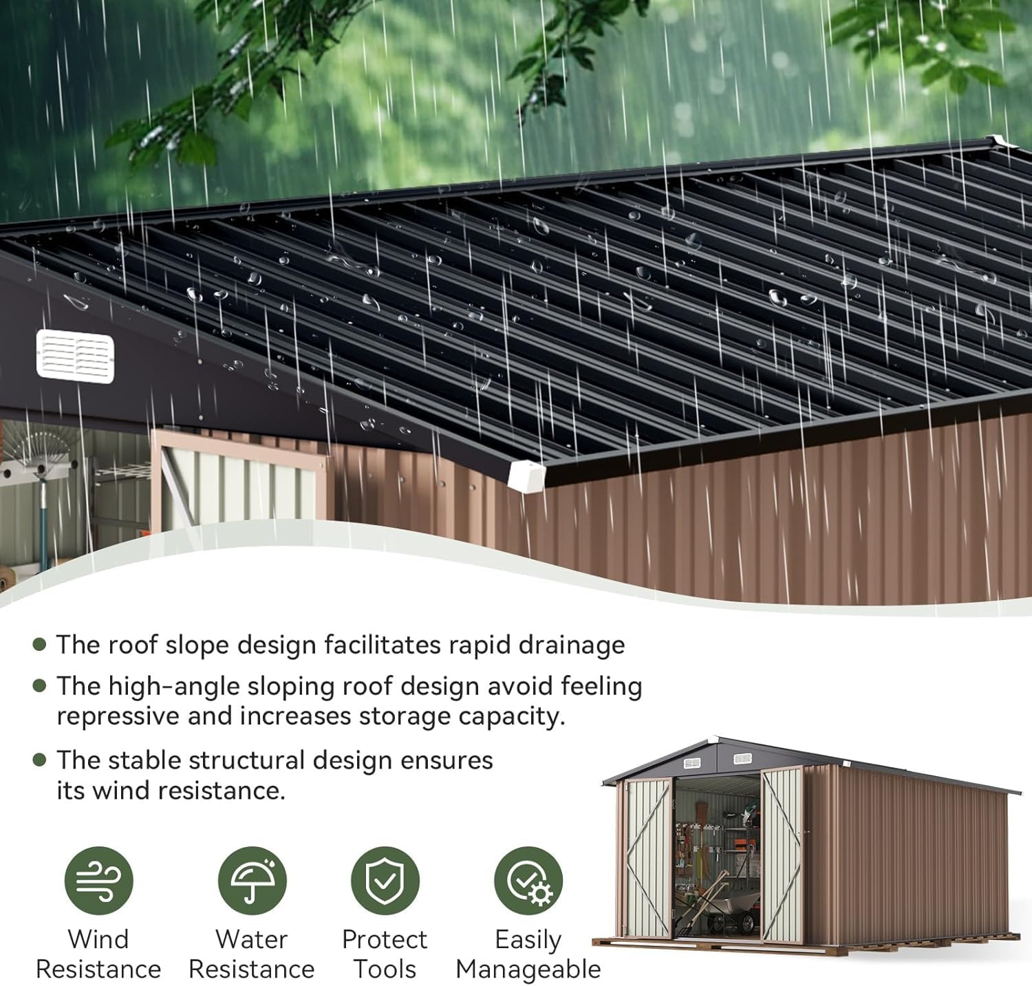12 x 10FT buitenberging met gr - Outdoor Furniture With Storage recensie en prijs
