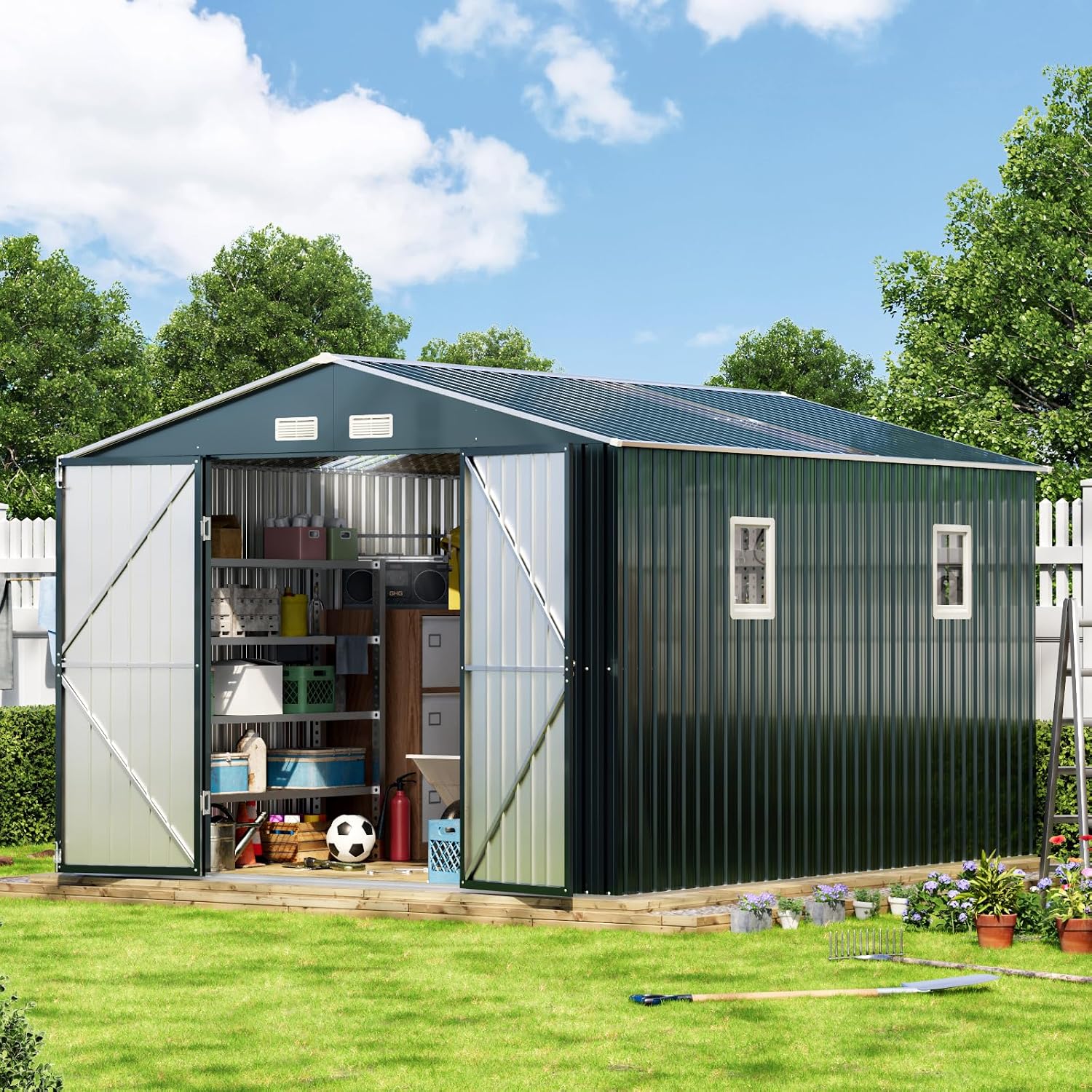 10x12x7,5FT Buitenberging van  - Outdoor Furniture With Storage recensie en prijs