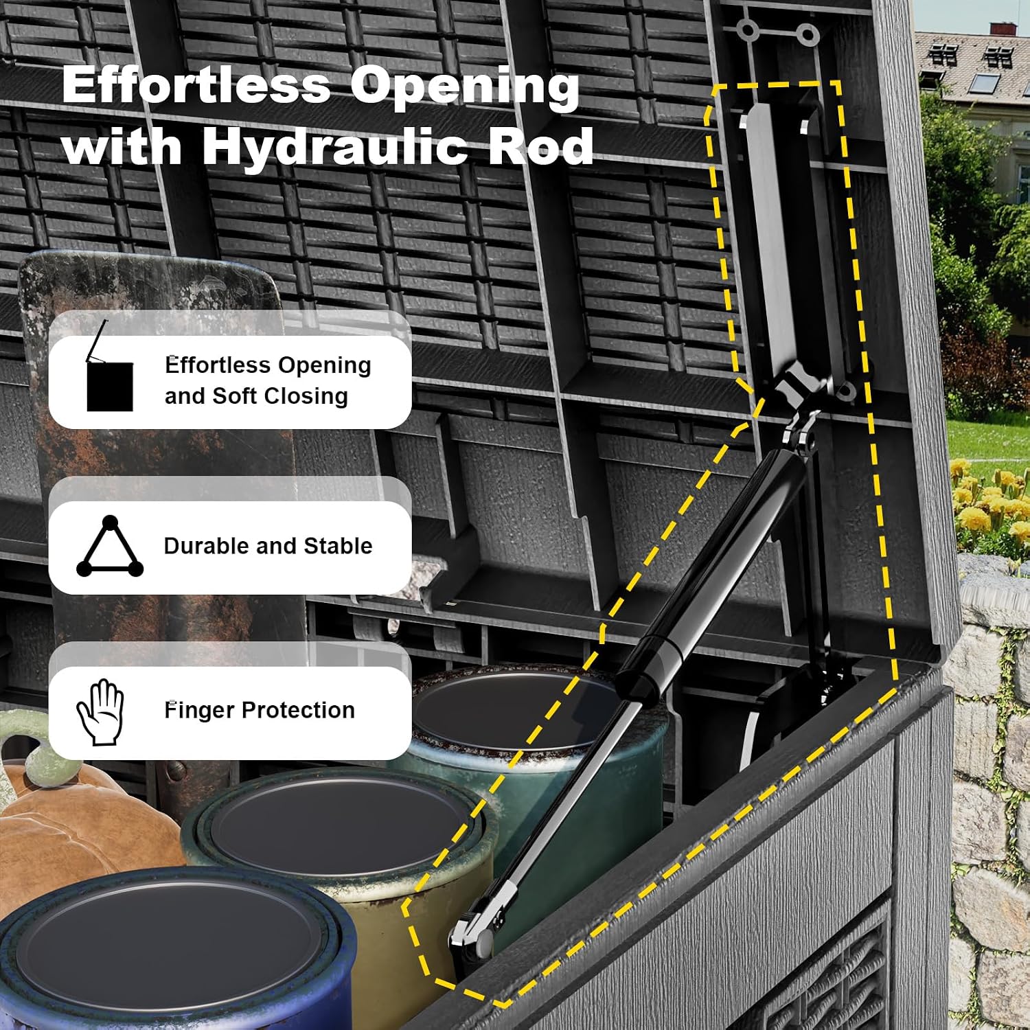 Grote waterdichte hars opbergb - Outdoor Furniture With Storage recensie en prijs