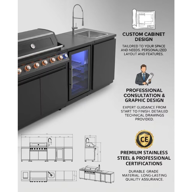 Moderne buitenkeuken van roest - Outdoor Furniture Kitchener recensie en prijs
