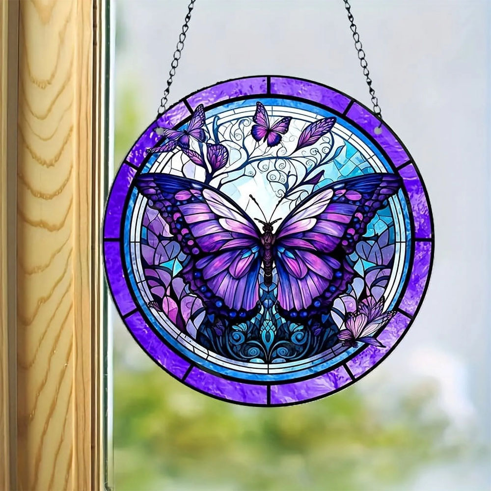Vlinder-glas-in-lood hangdecor - Outdoor Furniture Material recensie en prijs