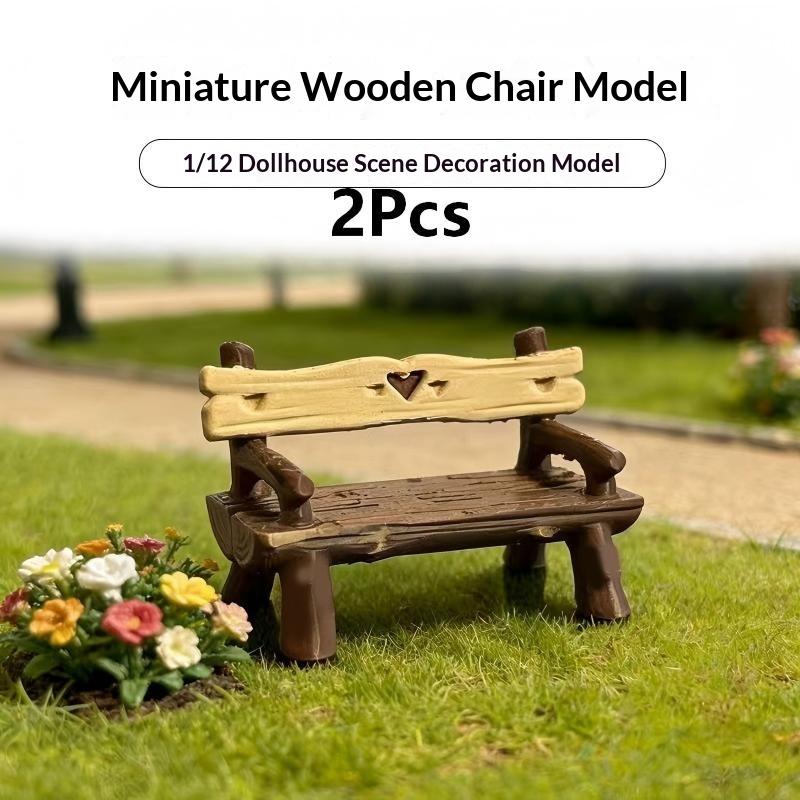 2 Stuks 1/12 Miniatuur Bank Po - Outdoor Furniture Material recensie en prijs