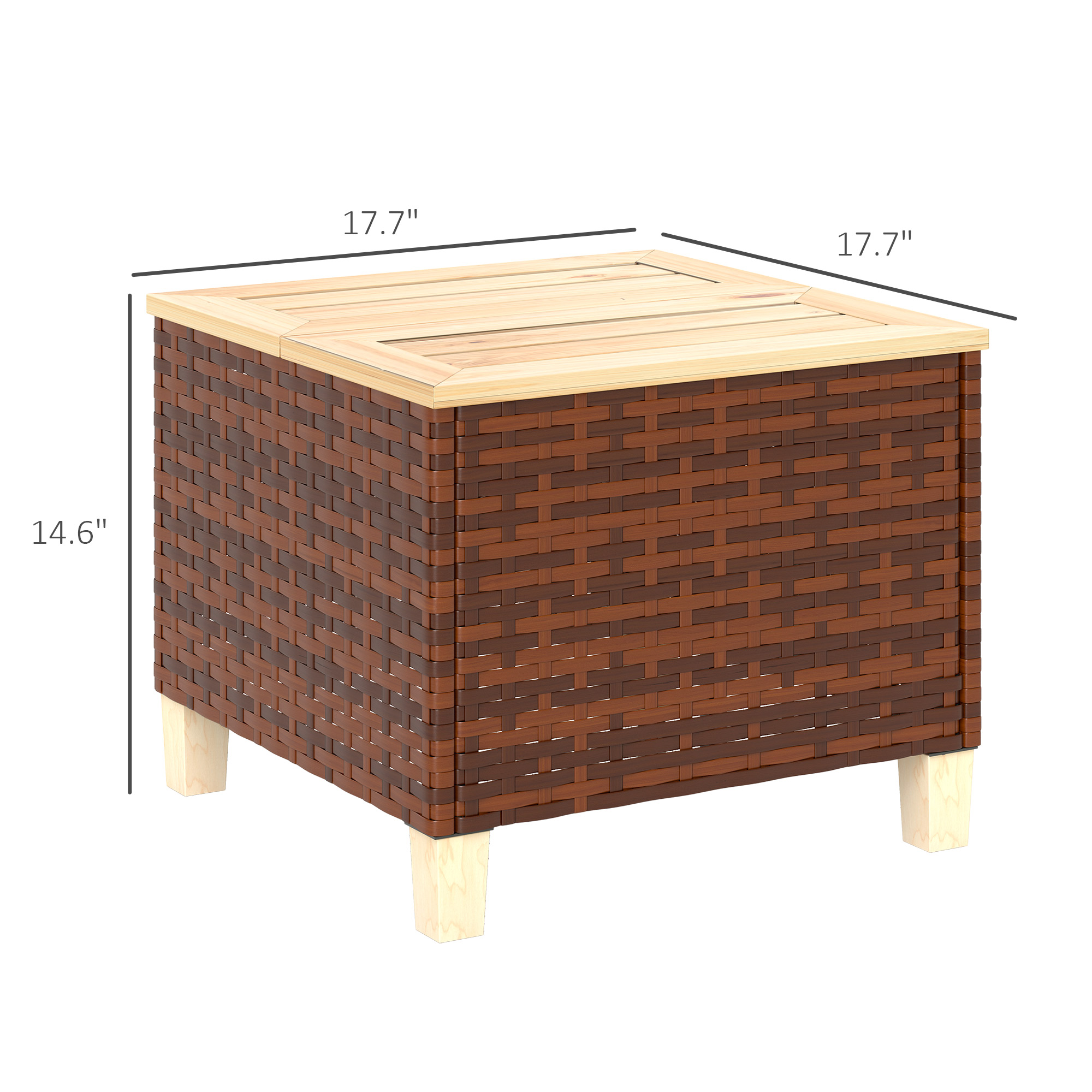 Buitentafeltje met PE-rotan, b - Outdoor Furniture On Sale recensie en prijs